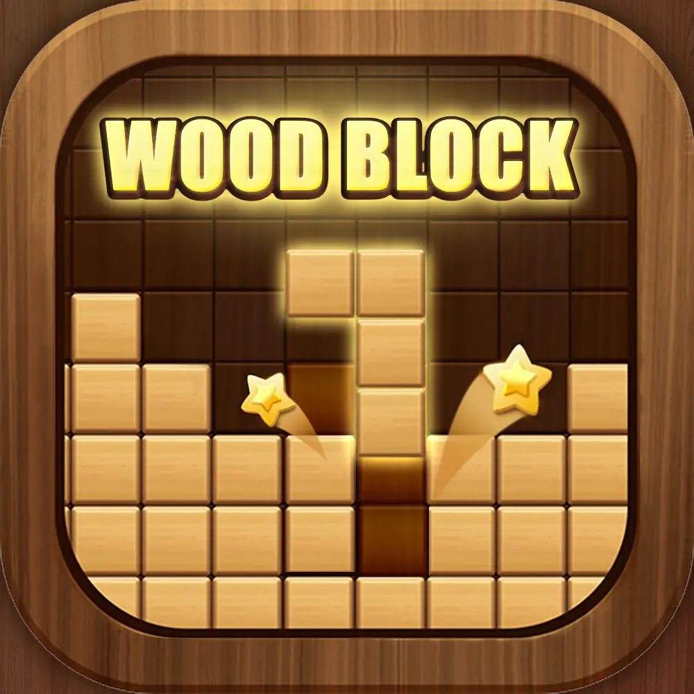 Wood Block Puzzle game logo