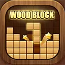 wood block puzzle game logo