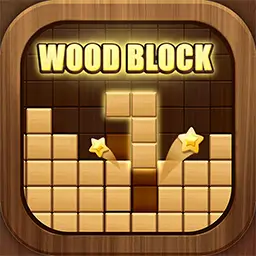 wood block puzzle game logo